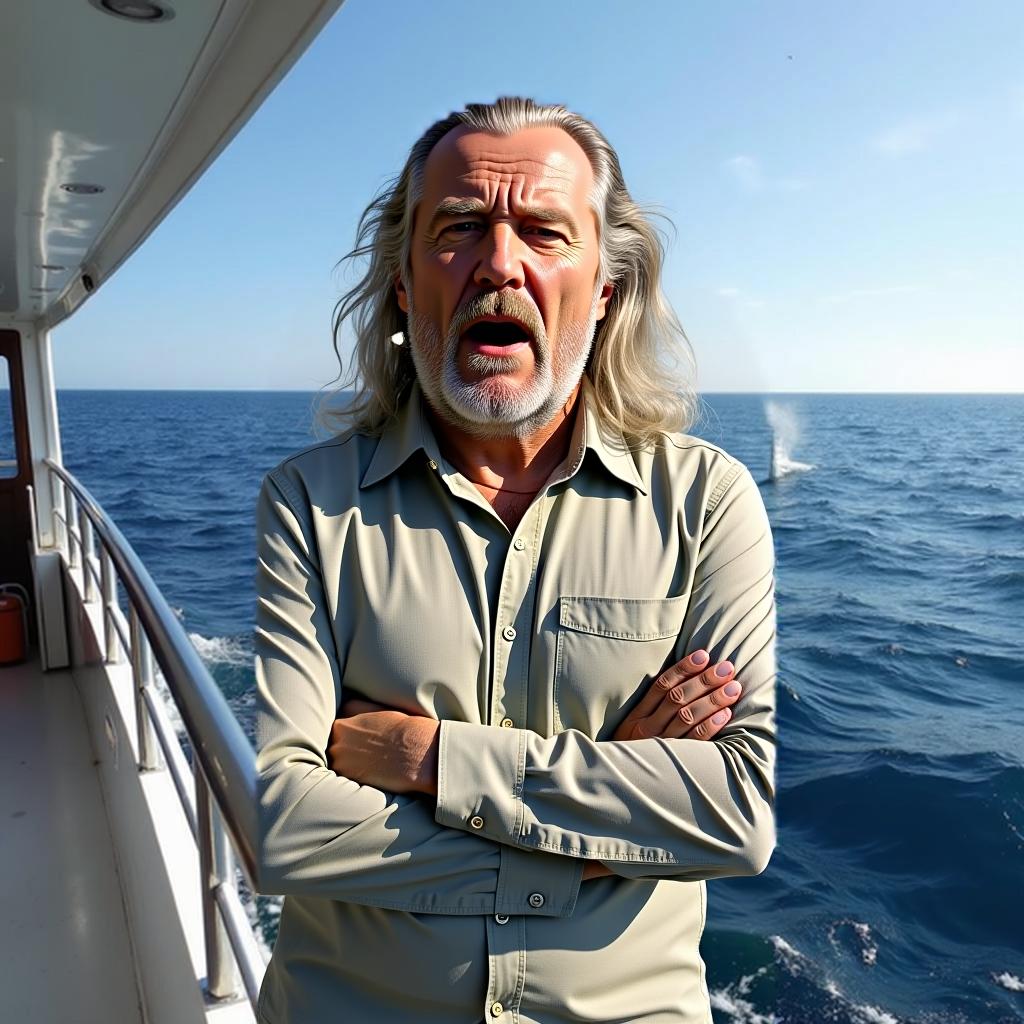 Character 1 at the sea